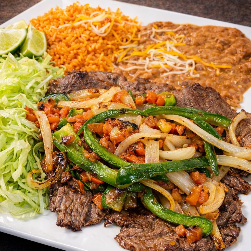 Bistec a La Mexicana.