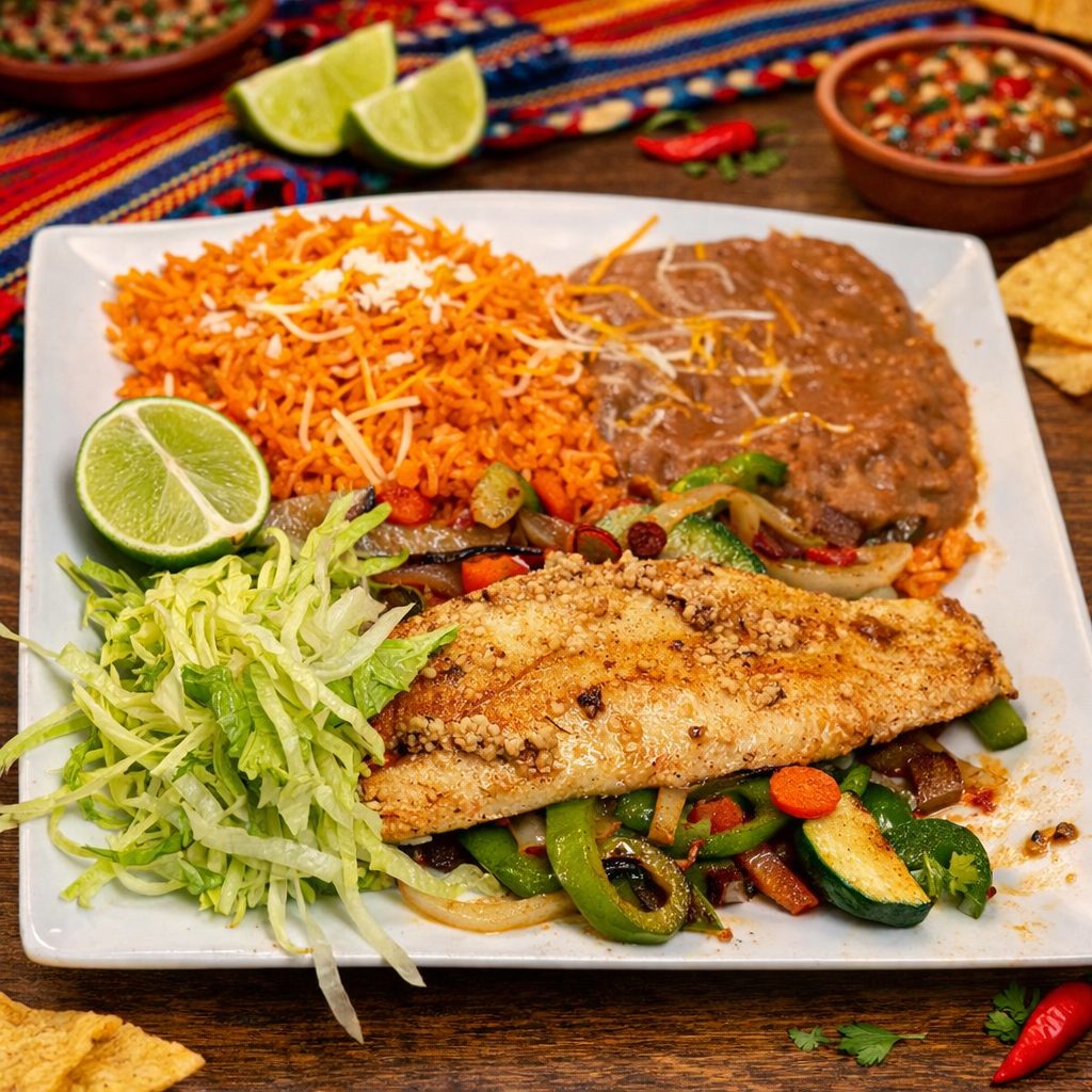 Pescado Al Mojo de Ajo.