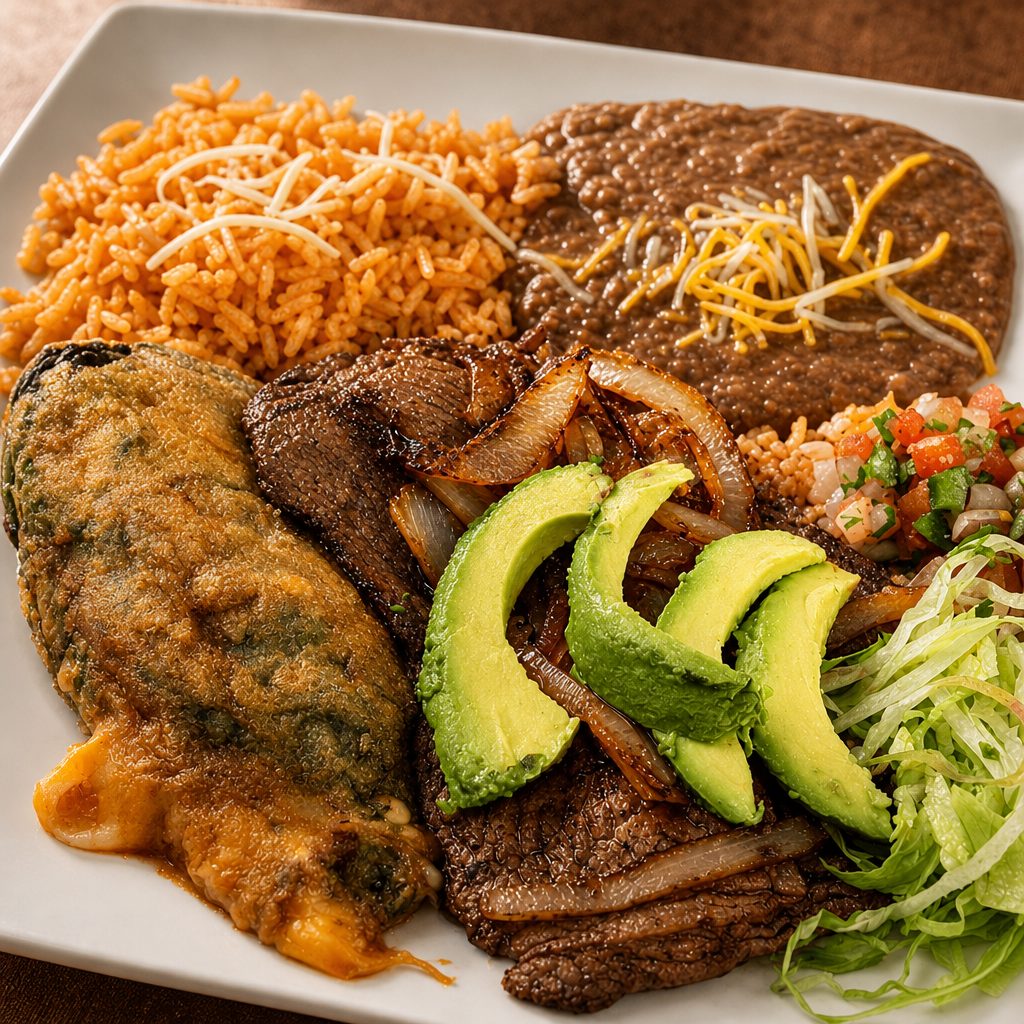 Chile Relleno & Carne Asada.
