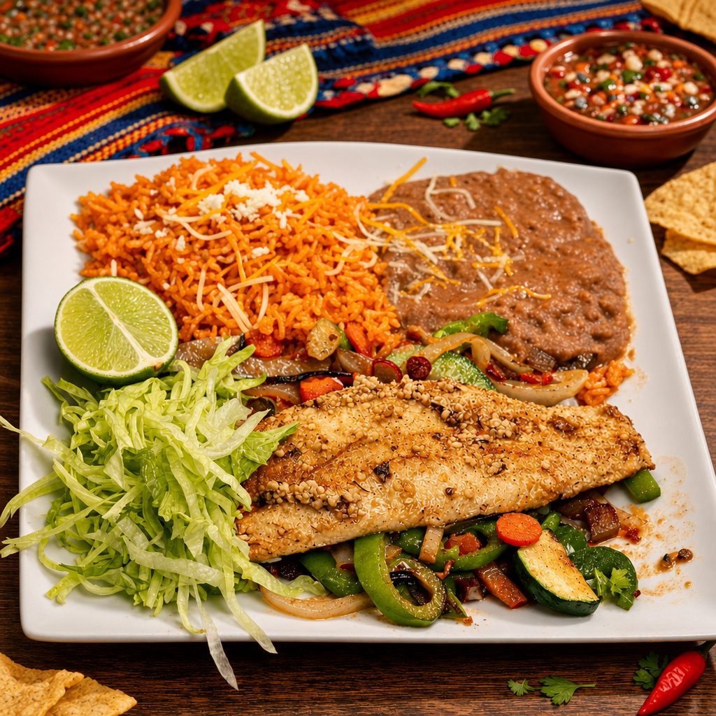 Pescado Al Mojo de Ajo.