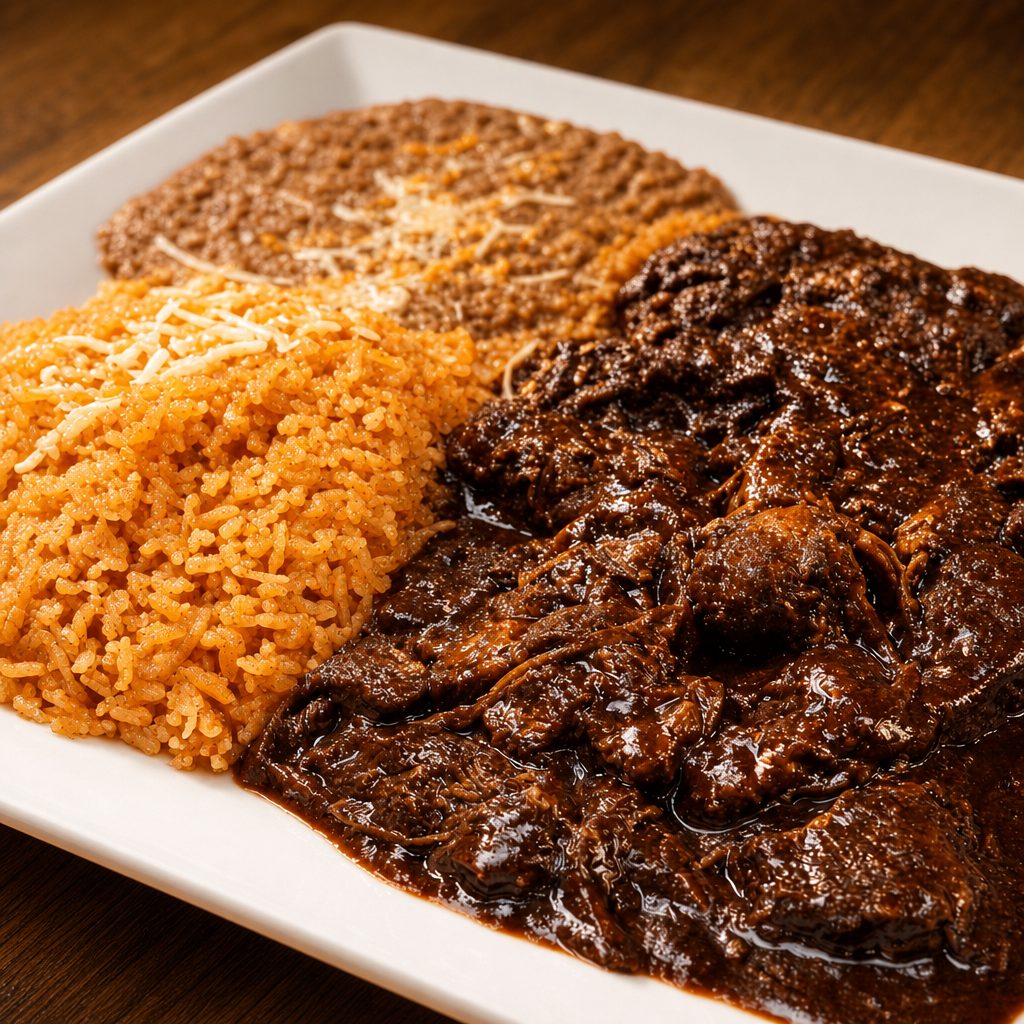 Carnitas con Mole.