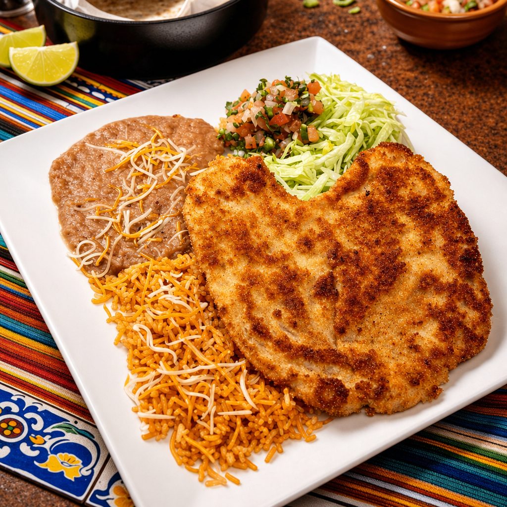 Pechuga de Pollo Empanizado.